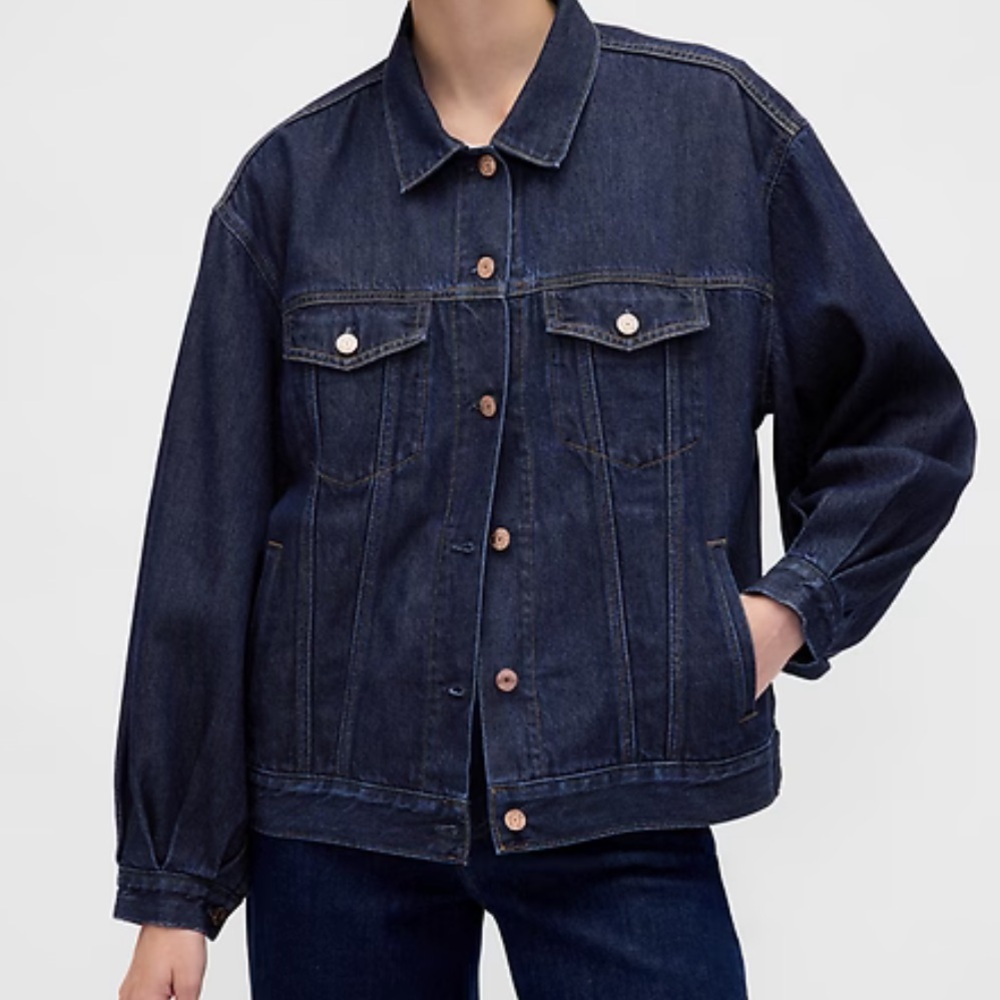GAP Dark Blue Denim Jacket with Copper Buttons